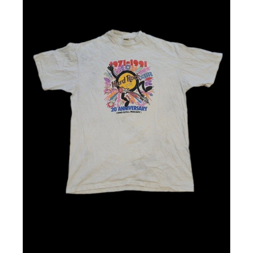 Vintage 90s Single Stitch Hard Rock Cafe 20th anniversary Grunge shirt